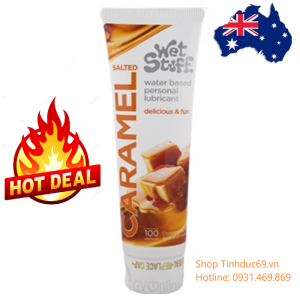 Gel Bôi Trơn Wet Stiff - Vị Caramel - Sử Dụng Quan Hệ Bằng Miệng (S330)