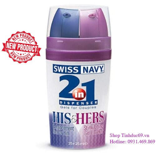 Gel 2in1 Swiss - Tăng Khoái Cảm Nữ & Kéo Dài Quan Hệ Nam (S850)